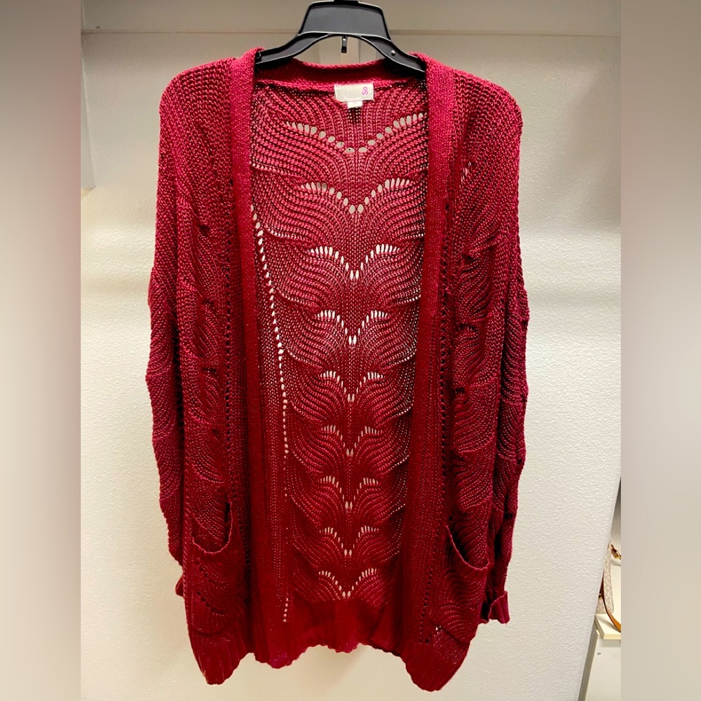 Maroon/wine red womens cardigan